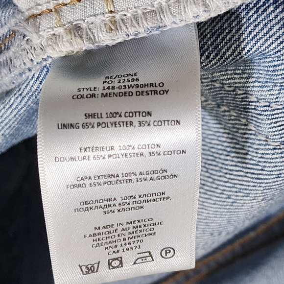 Re/done 90's High Rise Loose Distressed Jeans - Picture 6 of 10